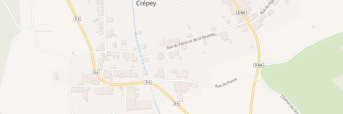Plan du 5002F Rue du Peron et de la Roulotte à Crépey