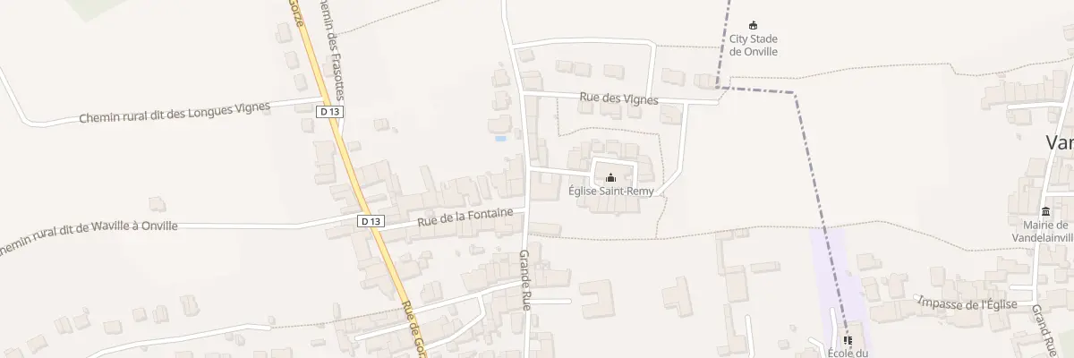 Plan du 2 Rue de l’Eglise à Onville