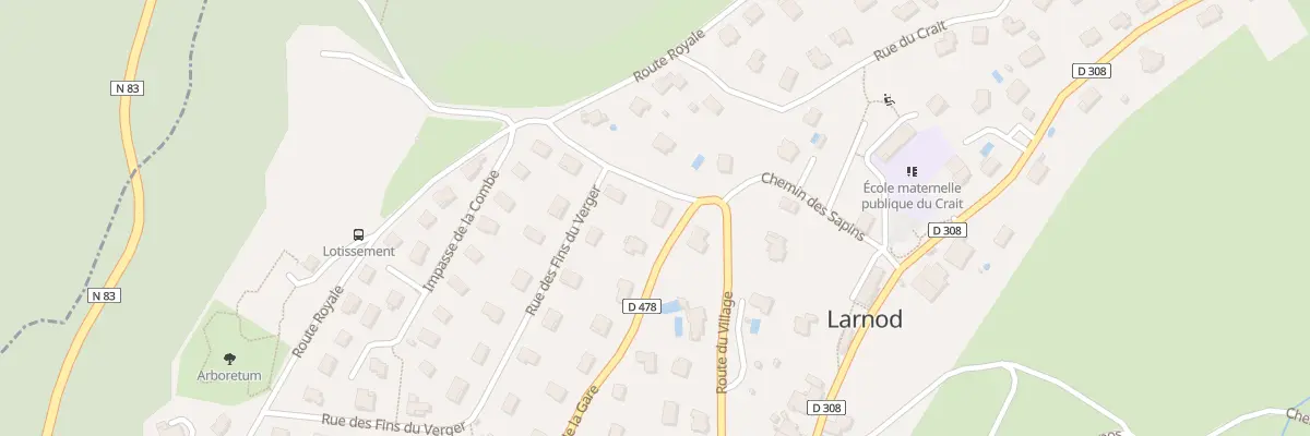 Plan du 2 Rte de la Gare à Larnod