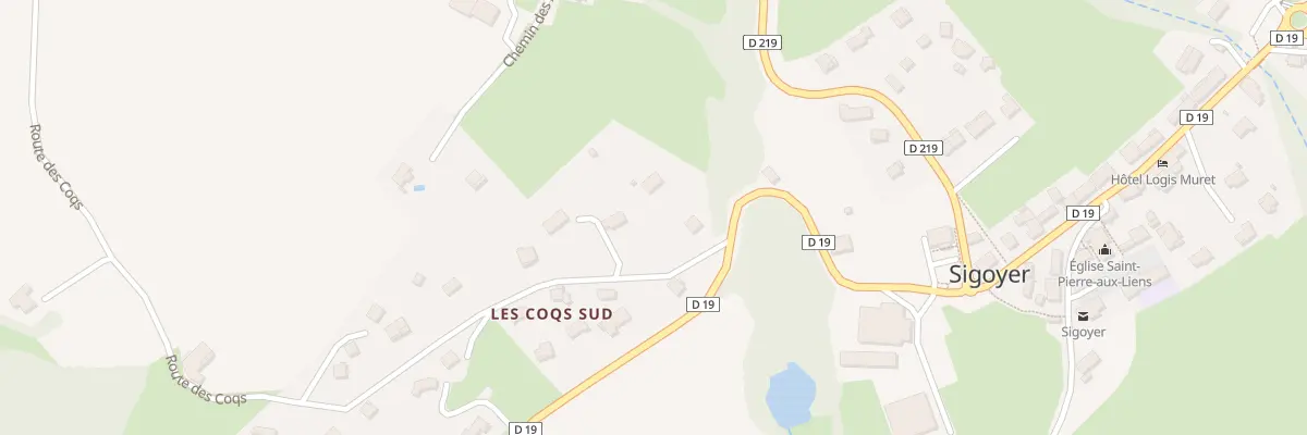 Plan du 74 Rte des Coqs à Sigoyer