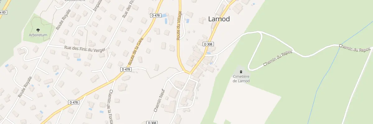 Plan du 10 Rte du Village à Larnod
