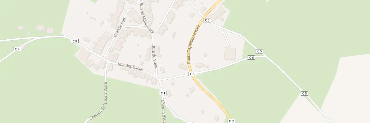 Plan du 15 Rte Dep.n2 de Neufchat à Corre à Regnévelle