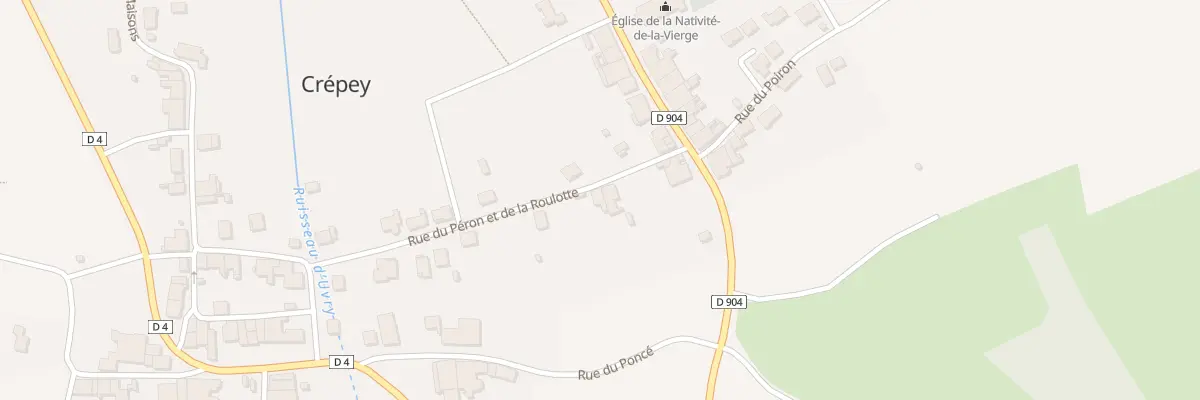 Plan du 3 Rue du Peron et de la Roulotte à Crépey