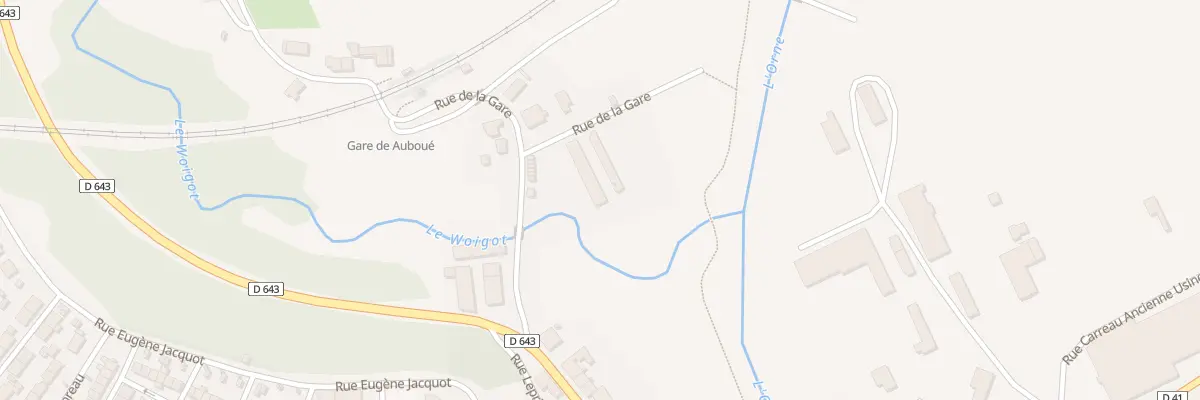 Plan du 2 Rue de la Gare à Auboué
