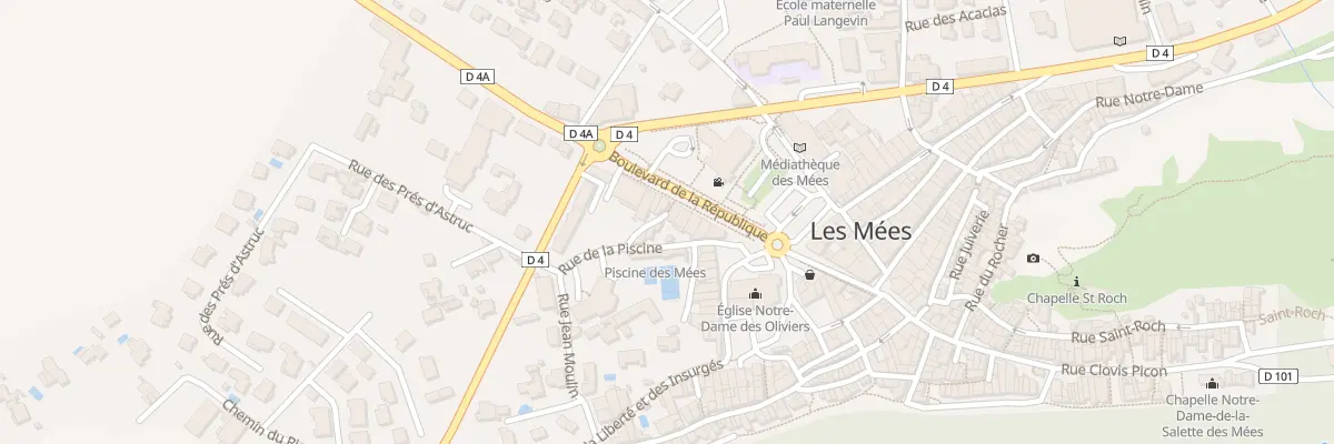 Plan du 26 Bd de la République aux Mées