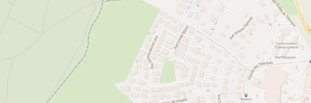 Plan du 16 Rue Louise Blazer à Besançon