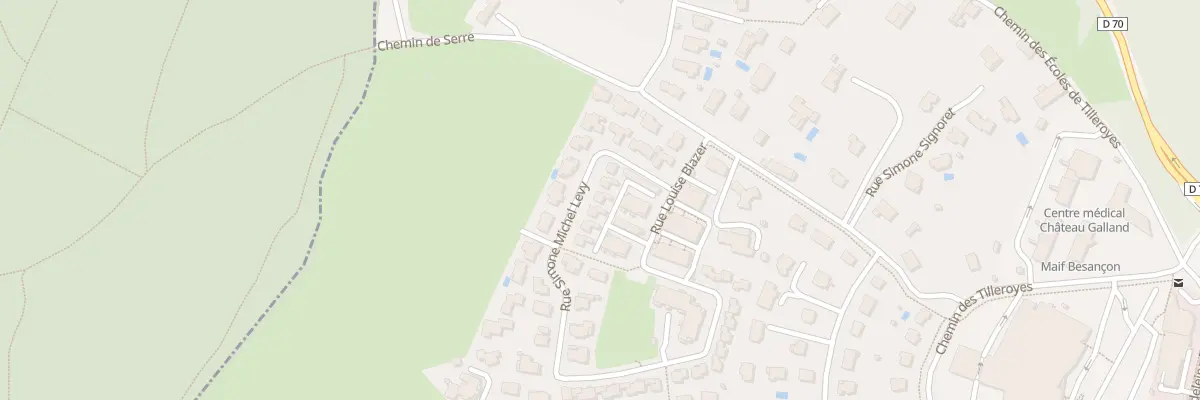 Plan du 10 Rue Louise Blazer à Besançon