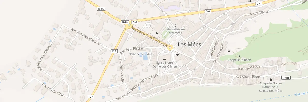 Plan du 4 Rue la Liberté et des Insurgés aux Mées
