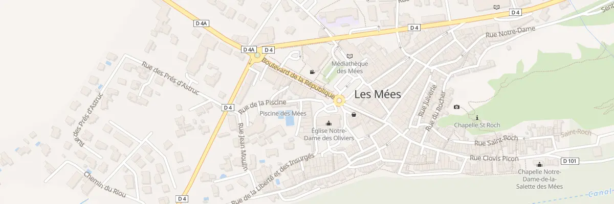 Plan du 2 Rue la Liberté et des Insurgés aux Mées