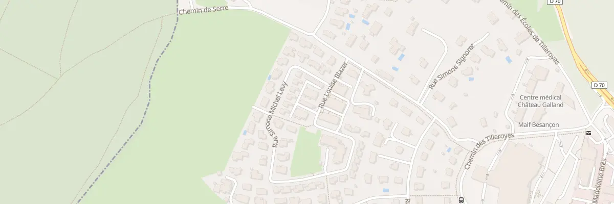 Plan du 18 Rue Louise Blazer à Besançon
