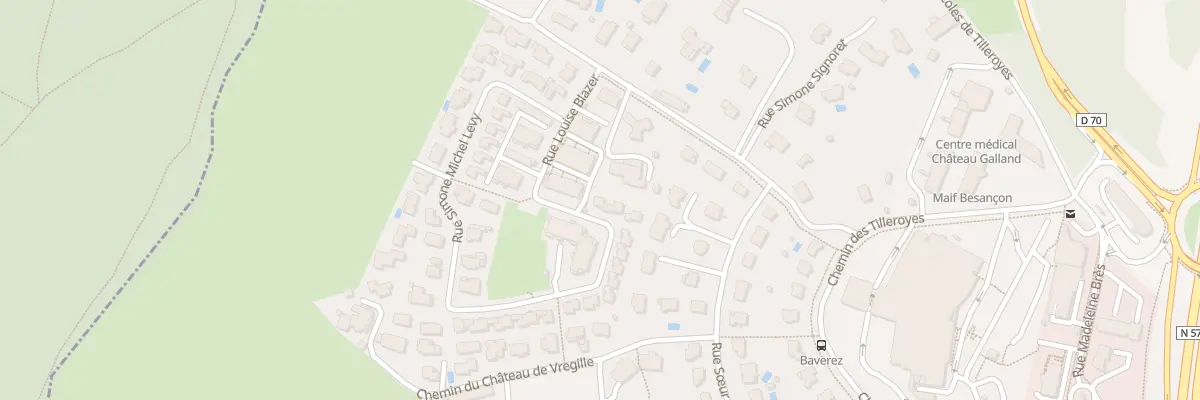 Plan du 11 Rue Louise Blazer à Besançon