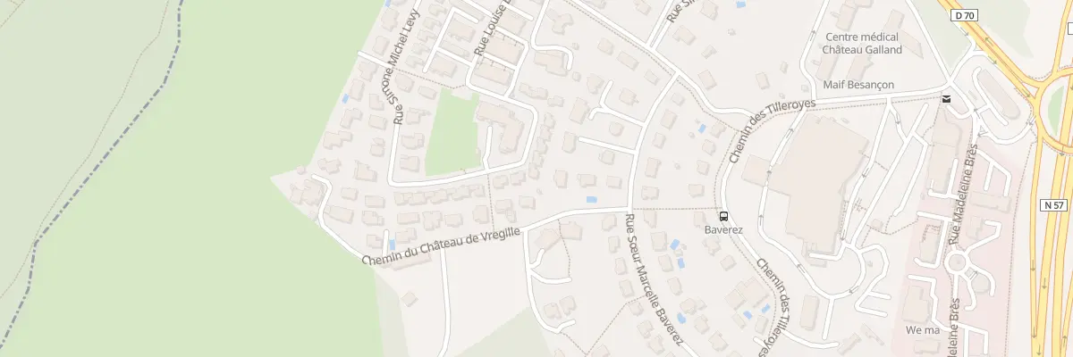 Plan du 25 Rue Louise Blazer à Besançon