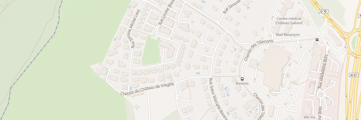 Plan du 23 Rue Louise Blazer à Besançon