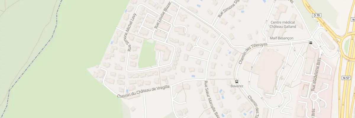 Plan du 21 Rue Louise Blazer à Besançon