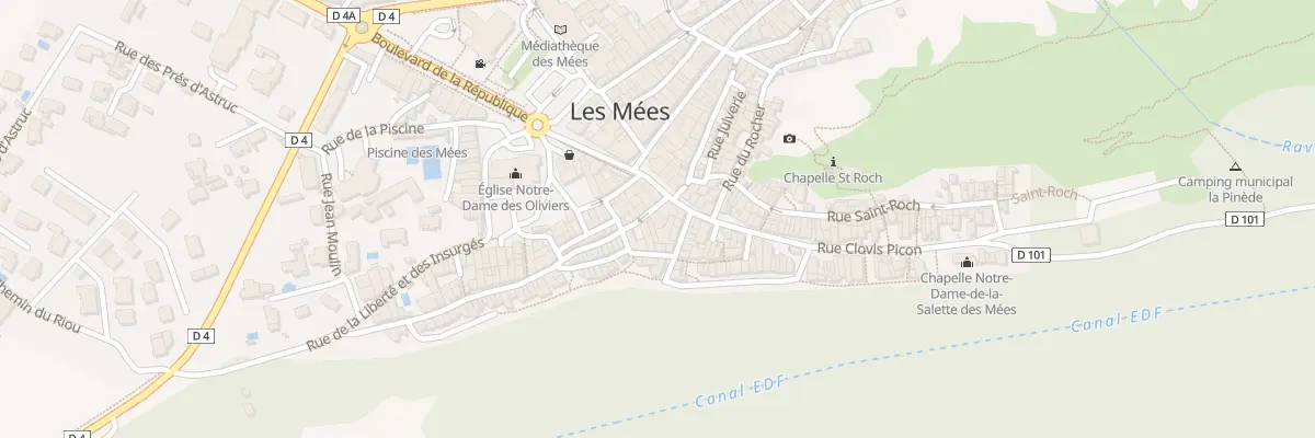 Plan du 1 Rue Font Neuve aux Mées