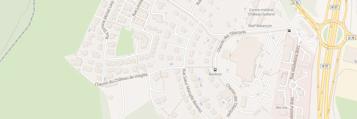 Plan du 23 Rue Soeur Marcelle Baverez à Besançon