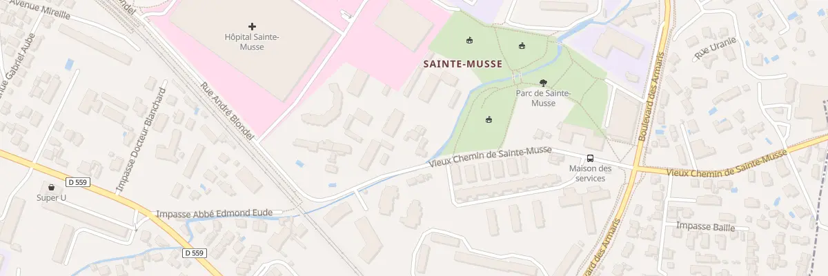 Plan du 1898 Vche Vx Chem de Sainte Musse à Toulon