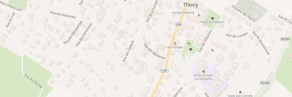 Plan du 67 Rue des Marterets à Thoiry