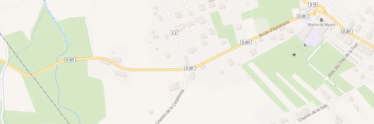Plan du Communal de Chacuzard à Myans