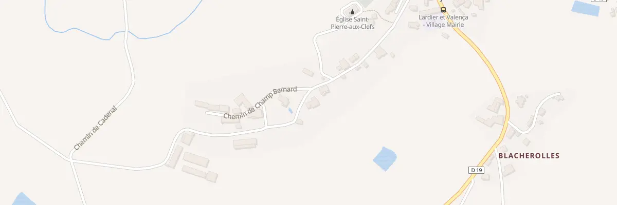 Plan du 35B Che de Champ Bernard à Lardier-et-Valença