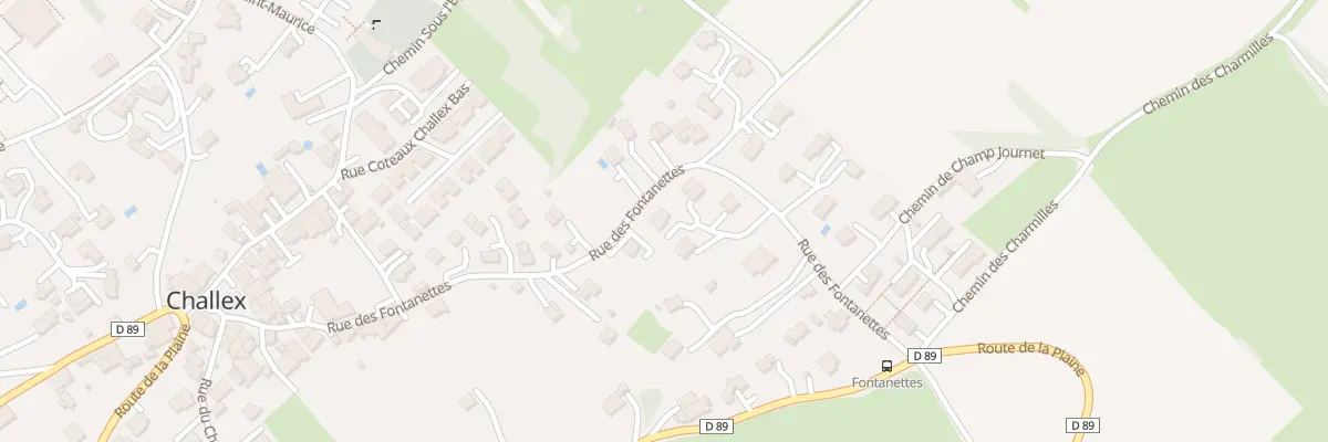 Plan du 70 Rue des Fontanettes à Challex