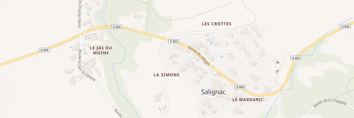Plan du 850 Rte du Village à Salignac