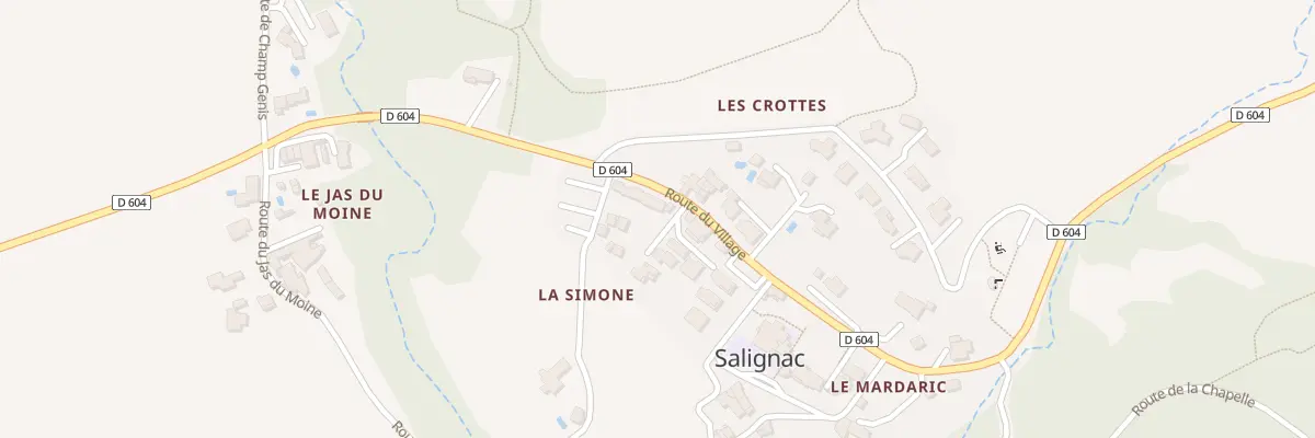 Plan du 848 Rte du Village à Salignac