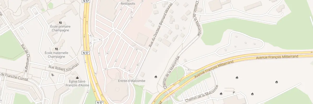 Plan du 59 Rue du Docteur Mouras à Besançon