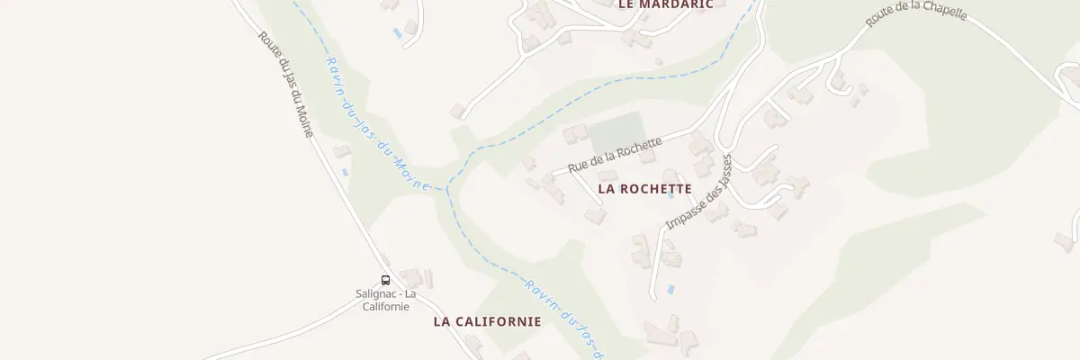 Plan du 314 Rue de la Rochette à Salignac