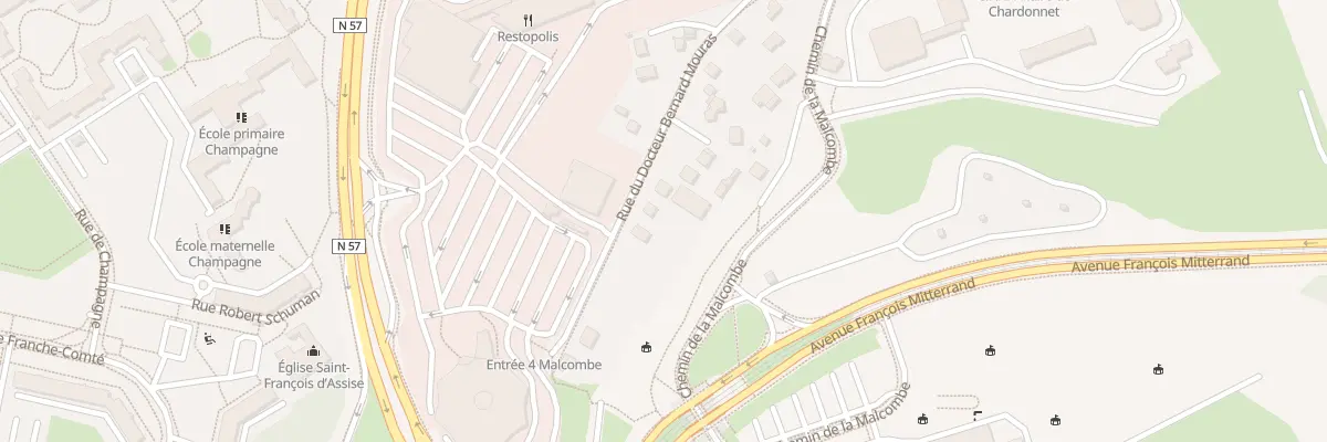 Plan du 57 Rue du Docteur Mouras à Besançon