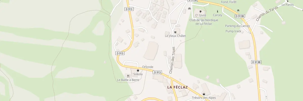 Plan du 800 Rue centrale de la féclaz aux Déserts