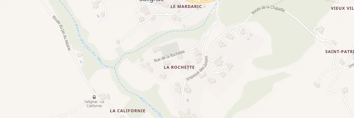 Plan du 203 Rue de la Rochette à Salignac