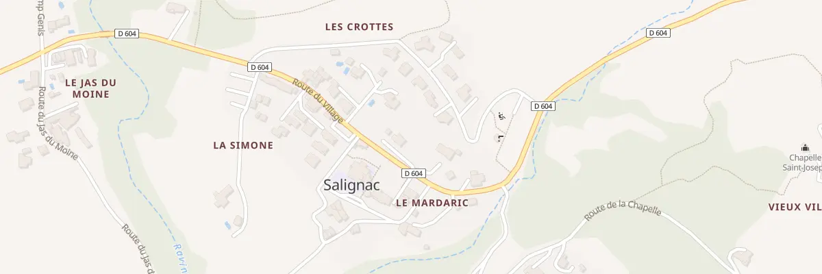 Plan du 1043 Rte du Village à Salignac