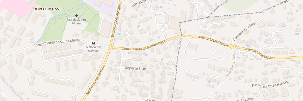 Plan du 1441 Chem Vx Chemin de Sainte Musse à Toulon