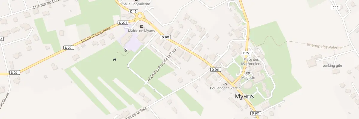 Plan de Chef Lieu à Myans