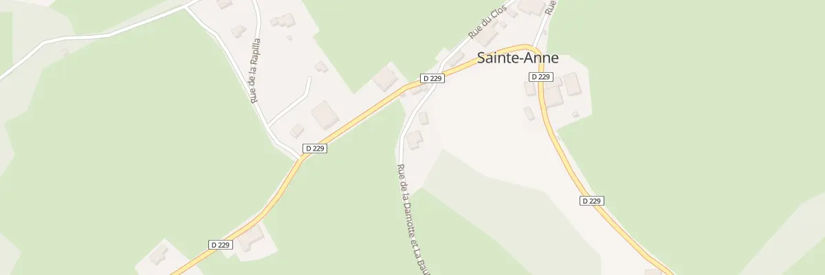 Plan du 3 Rue de la Damotte et la Baume à Sainte-Anne