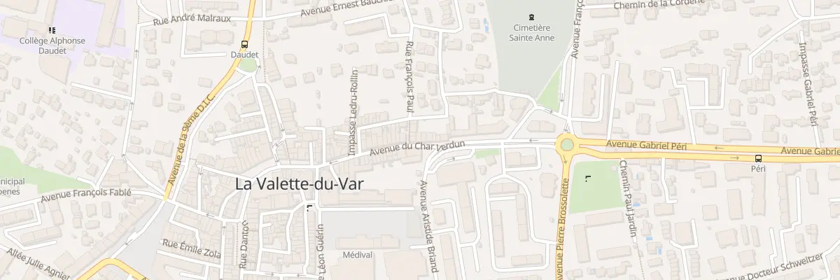 Plan du 91 Av du Char Verdun à La Valette-du-Var