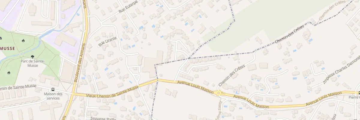 Plan du 1212K Chem Vx Chemin de Sainte Musse à Toulon