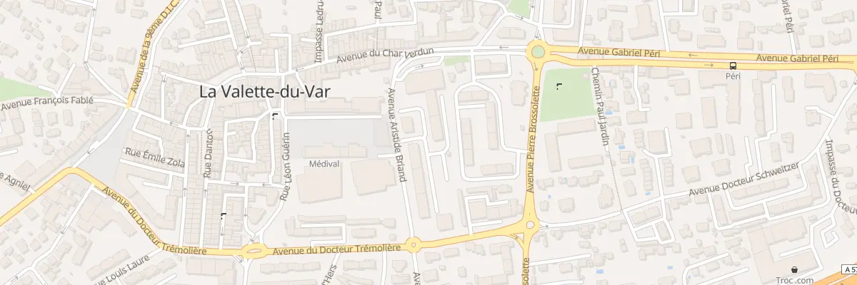 Plan du 9001 Av Aristide Briand à La Valette-du-Var
