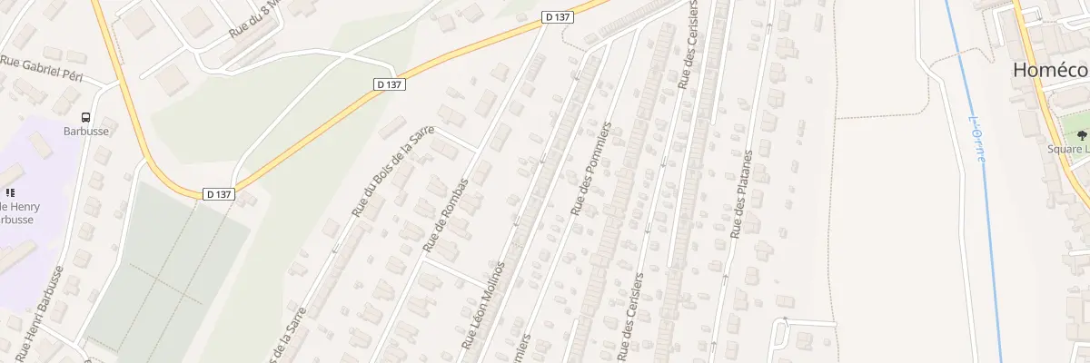 Plan du 187 Rue Leon Molinos à Homécourt