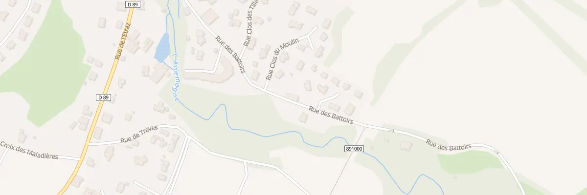 Plan du 405 Rue des Battoirs à Thoiry