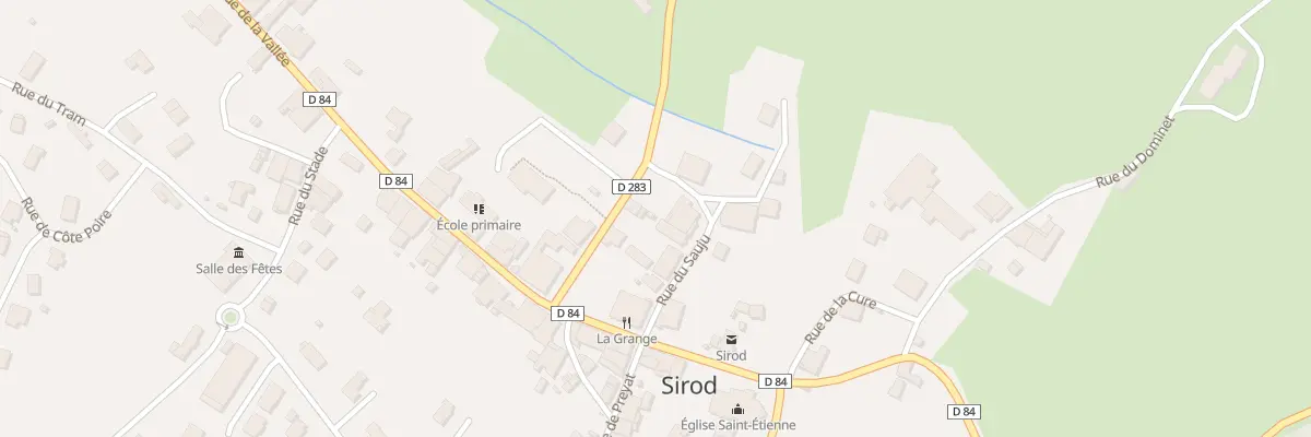 Plan du Village du Haut à Sirod