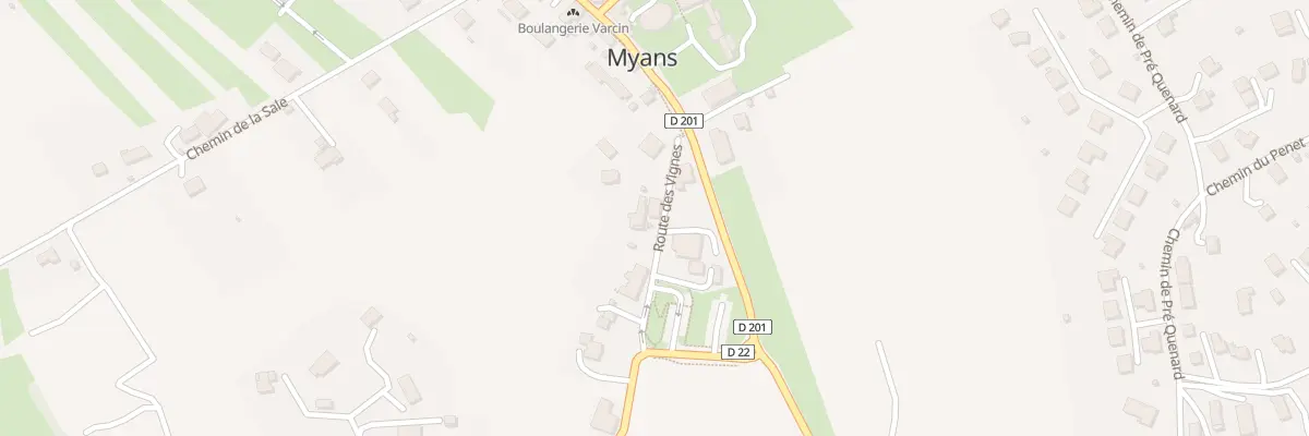 Plan du 64 Rte des Vignes à Myans