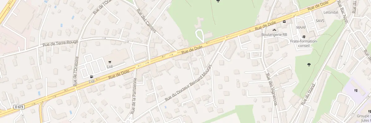 Plan du 10 Rue du Docteur Mouras à Besançon