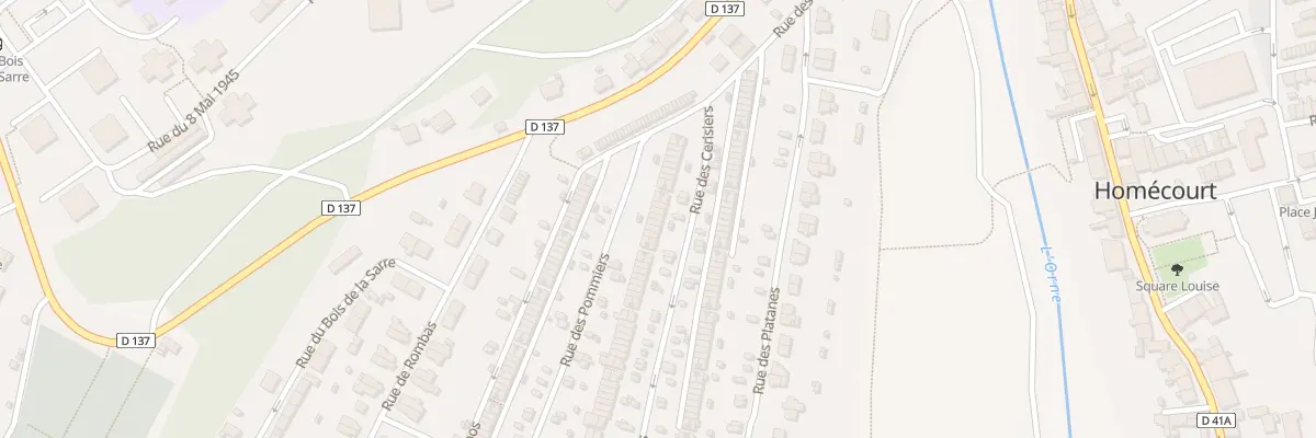 Plan du 95 Rue des Pommiers à Homécourt
