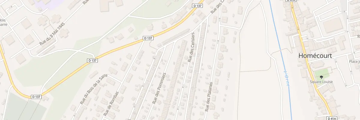 Plan du 93 Rue des Pommiers à Homécourt