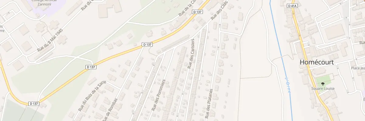 Plan du 90 Rue des Cerisiers à Homécourt