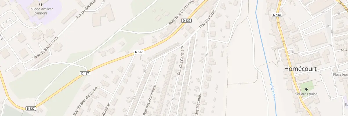 Plan du 83 Rue des Pommiers à Homécourt