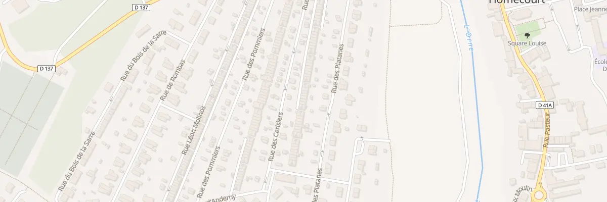 Plan du 57 Rue des Cerisiers à Homécourt