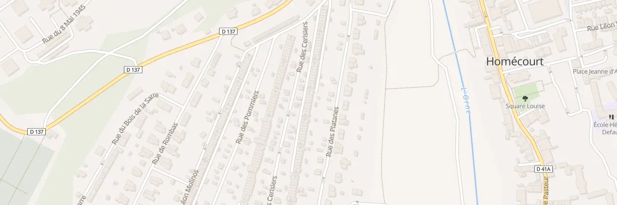 Plan du 35 Rue des Cerisiers à Homécourt